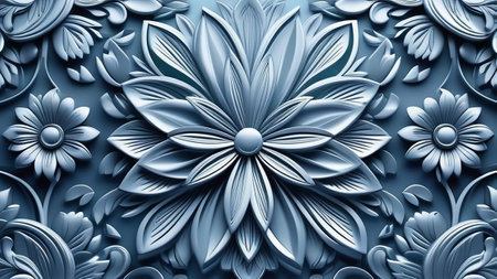 Vintage blue relief volumetric background.の素材