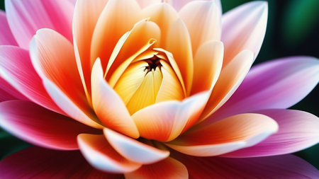 Bright colorful water lily, macro shot.の素材