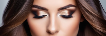 Eye makeup for brunettes.の素材