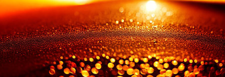 Bright shiny shining orange banner.の素材