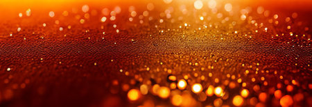Bright shiny shining orange banner.の素材