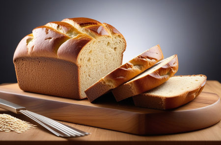 Homemade yeast-free cereal bread.の素材