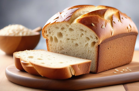 Homemade yeast-free cereal bread.の素材