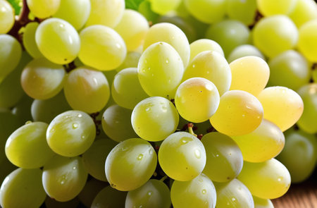 Background with white grapes.の素材