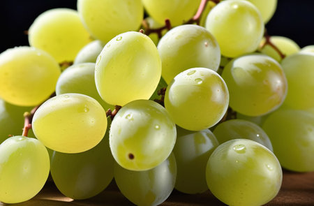 Background with white grapes.の素材