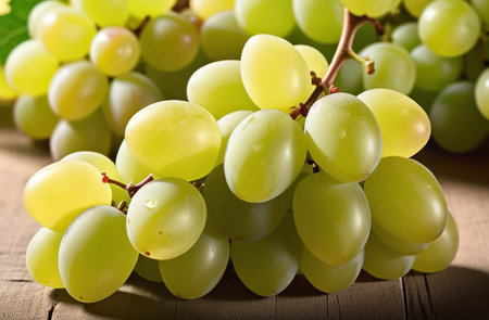 Background with white grapes.の素材