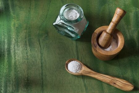 Lemon and baking soda for teeth cleaningの写真素材