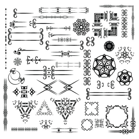 Floral design elements set.のイラスト素材