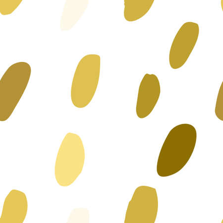 Seamless pattern with hand drawn colorful scattered confetti spots.のイラスト素材