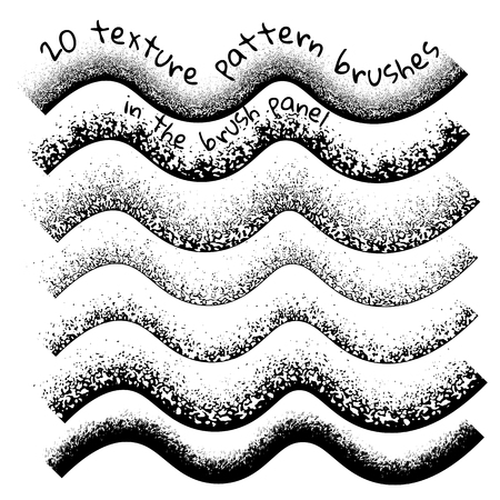 Collection of vector texture pattern  brushes. Can be used to create a vintage style illustrations, typography and logos.のイラスト素材