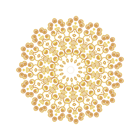 Vintage golden pattern for the cards,  invitations, book page decoration, lace, prints and decorative label design with Islam, Arabic, Indian or ottoman motifs.のイラスト素材