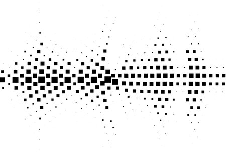 Halftone sound wave black and white pattern.のイラスト素材