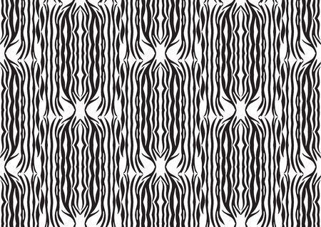 Zebra seamless pattern in abstract style on black background. Vector illustration. Camouflage. Seamless swatch in the swatches panelのイラスト素材