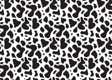 Abstract styled animal skin leopard seamless pattern design. Jaguar, leopard, cheetah, panther fur. Black and white seamless camouflage background.のイラスト素材