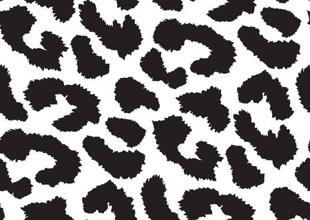 Abstract styled animal skin leopard seamless pattern design. Jaguar, leopard, cheetah, panther fur. Black and white seamless camouflage background.のイラスト素材
