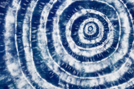 Indigo Blue Shibori Tie dye fabric texture pattern. White and Blue colors.の写真素材