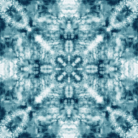 Tie dye seamless tile pattern. Watercolor pattern design on subtle white fabric texture