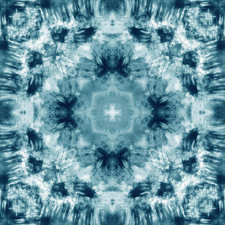 Tie dye seamless tile pattern. Watercolor pattern design on subtle white fabric texture