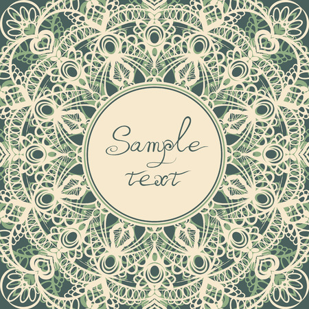 Lace Frame. Ornamental background. Retro style. Vector illustration.のイラスト素材