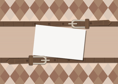 Card with rhombuses ornamentのイラスト素材