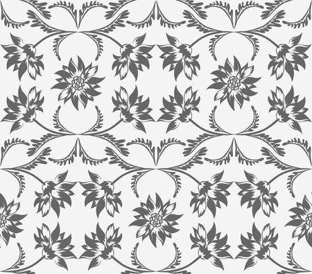 Wedding floral seamless pattern. Victorian style. Decorative wallpaper. Vector illustration.のイラスト素材