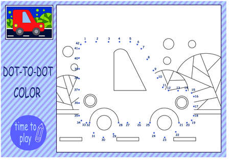 children's educational game, task. logic. connect the dots by numbers. mathematics. cactus. flower. plant.のイラスト素材