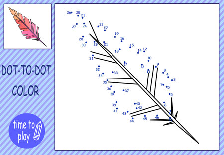 Collections of mini-games. Connect the dots and color the picture. stylusのイラスト素材