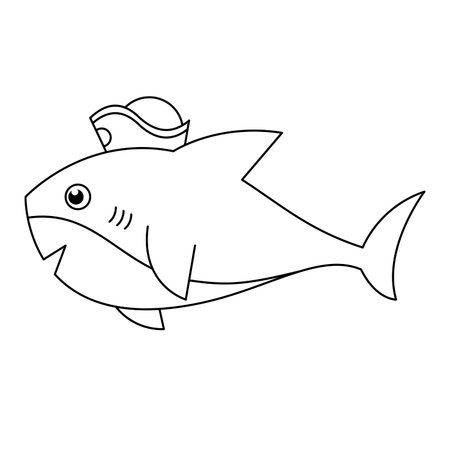 children's educational game. logical tasks. coloring book. sharkのイラスト素材