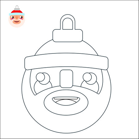 Christmas coloring book. children's educational game. logical tasks. coloring book. New Year. Christmas tree. snowman.のイラスト素材