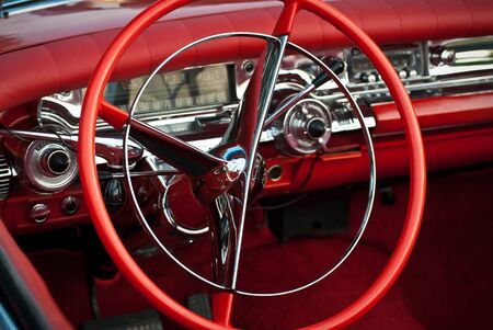 Detail of a classic carの写真素材