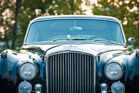 MOSCOW - JULY 31: Bentley Black Claccic on exhibition parking at an annual event the VI race of vintage cars 'Night Moscow Classic Rally'. July 31, 2010 in Moscow, Russiaのeditorial素材