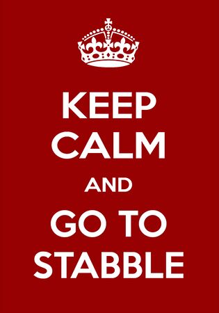 Vertical red and white motivational poster KEEP CALMのイラスト素材