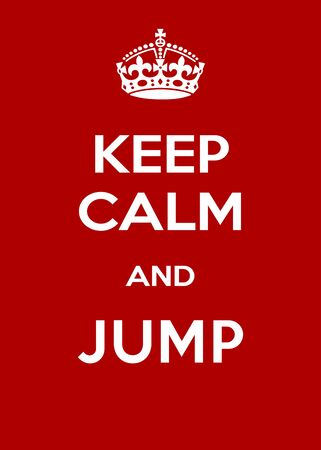 Vertical red and white motivational poster KEEP CALMのイラスト素材