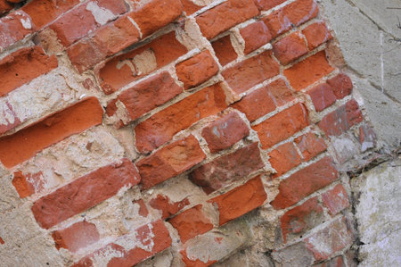 Close up on an old bricks wall with copy space for your text.