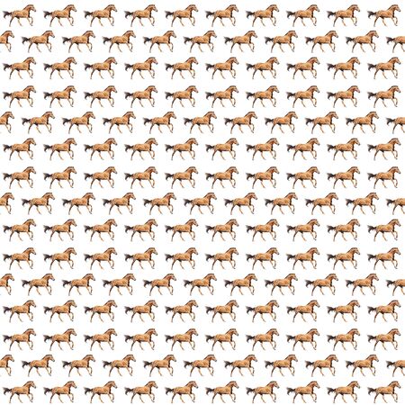 Seamless pattern photo red horse creative illustration.の写真素材