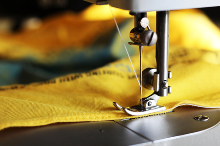 Close-up detail of the sewing machine, styleの写真素材