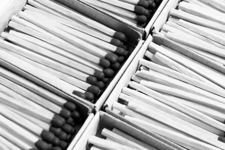 Box of matches, isolated on white background, objectの写真素材