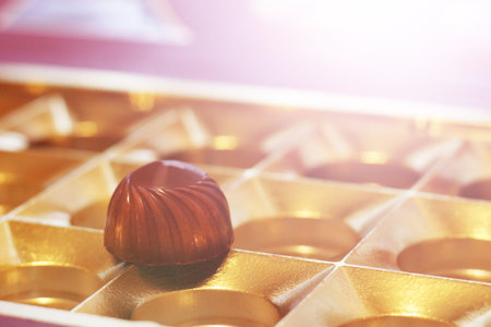 A square box of chocolates