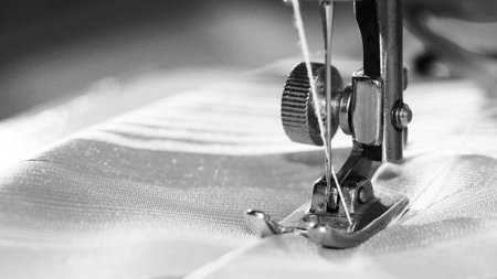 Sewing machine, close-up, object hobby and work