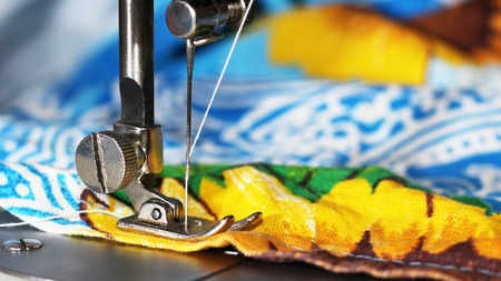 Sewing machine, close-up, object hobby and workの写真素材