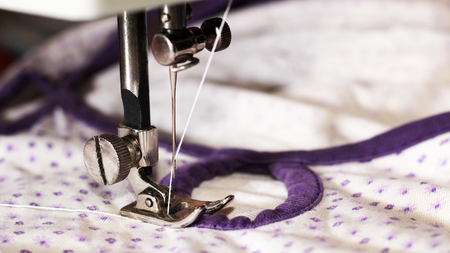 Sewing machine, close-up, object hobby and workの写真素材