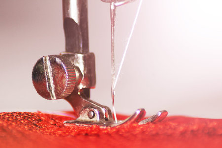 Sewing machine, close-up, object hobby and work
