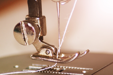 Sewing machine close-upの写真素材