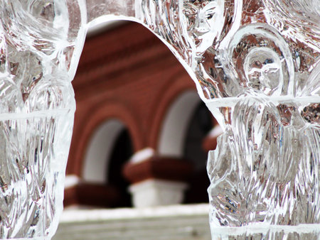 Ice cold background for the designer, natural materialの写真素材