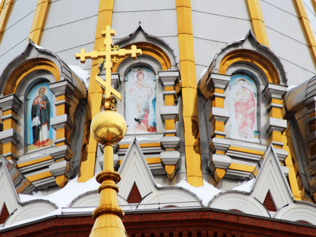 The Golden dome and the cross, Christianity, religion