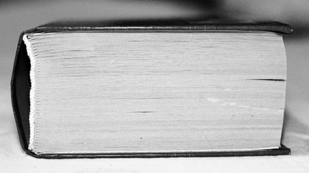 Macro view of book pages. Toned retro