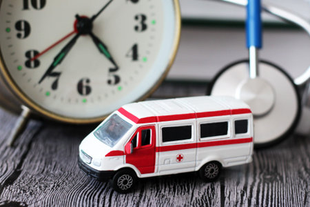 Clock Doctor, watch and stethoscope medical, objectの写真素材