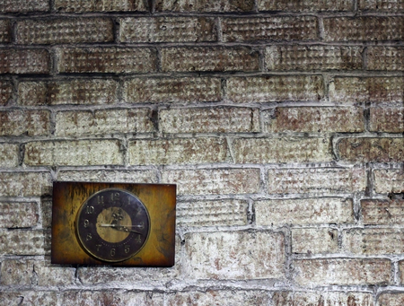 Old clock on the wall, indoor object. Retroの写真素材