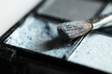 Professional makeup brushes and tools so closeの写真素材