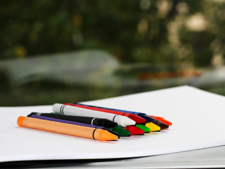 Colored pencils for children's creativity so close